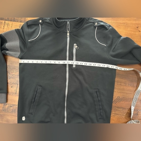 Marc Ecko Jacket Mens L Cut & Sew Black & Gray No 07243 Field Bomber - Picture 7 of 10